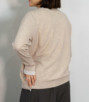 ソフトカシミアクルーネックニット