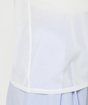 トリコットシフォン ハーフスリーブカットソー