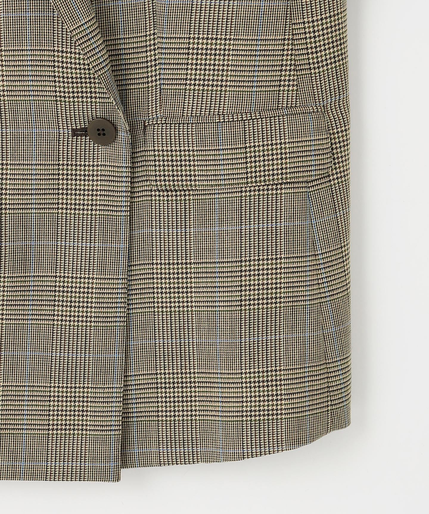 モナベールツイル チェック ダブル ジャケット