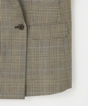 モナベールツイル チェック ダブル ジャケット