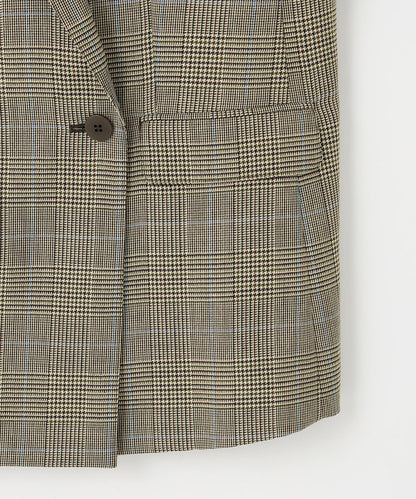 モナベールツイル チェック ダブル ジャケット