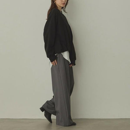 ギャザーヘムスウェットトップス