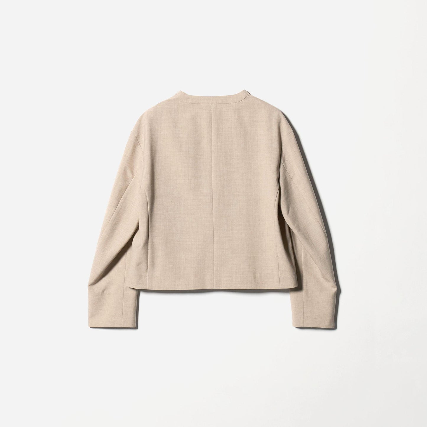 ポリエステルブレンド カラーレス ショートジャケット
