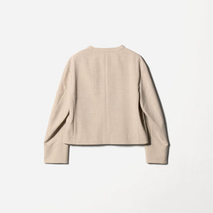 ポリエステルブレンド カラーレス ショートジャケット