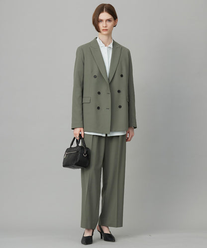 ウール2WAYストレッチ ワイドパンツ