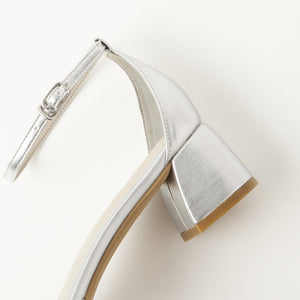 チャンキーパテッドサンダル（4.5cmヒール）