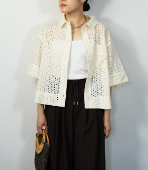 レース半袖シャツ