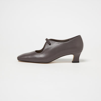 センターベルトスクエア パンプス45↓↑