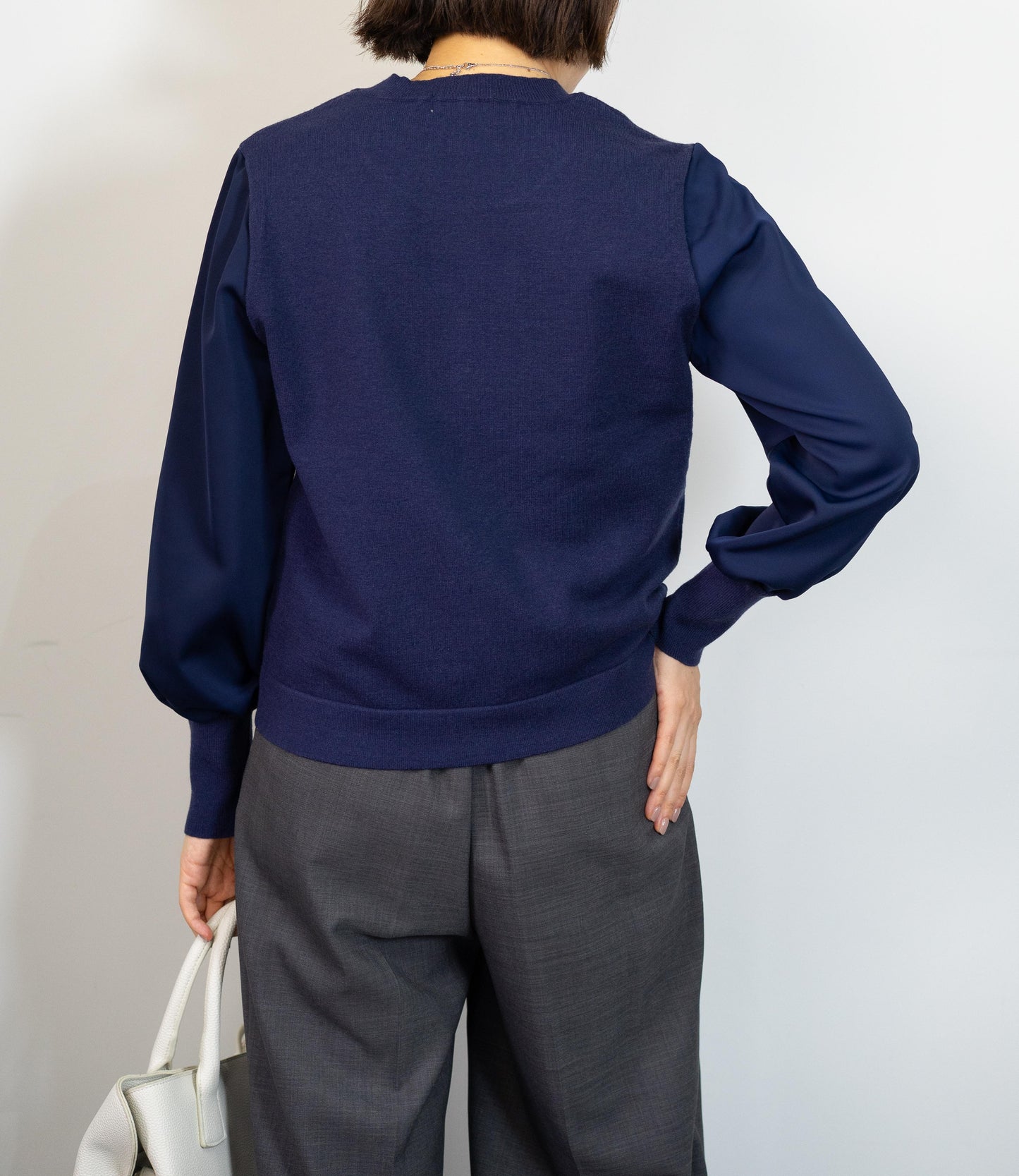 布帛切り替えコンパクトニット