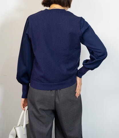 布帛切り替えコンパクトニット