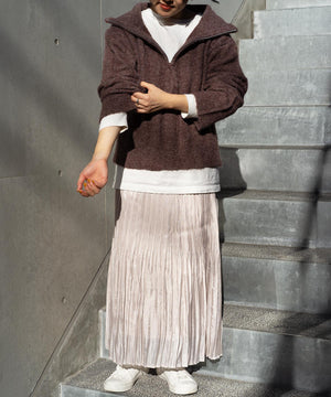 ハーフジップニット