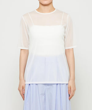 トリコットシフォン ハーフスリーブカットソー