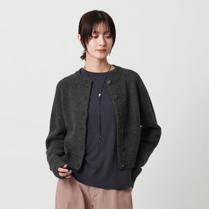 ウールニット ショートカーディガン