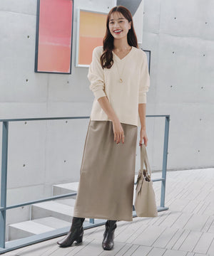 ラグランニットトップス