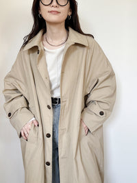 ワイドスリーブステンカラーコート