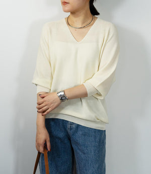 ホールガーメンVネックトニット