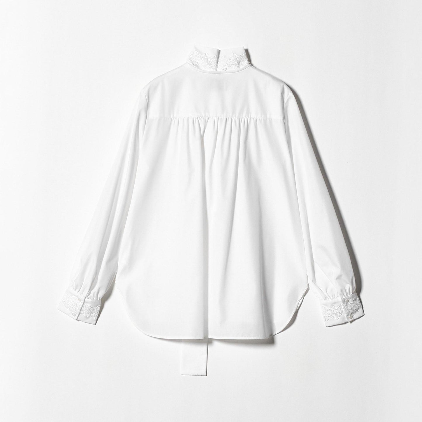 レース コンビ ボウタイ リボン ブラウス ‐ウォッシャブル‐