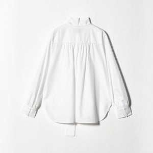 レース コンビ ボウタイ リボン ブラウス ‐ウォッシャブル‐