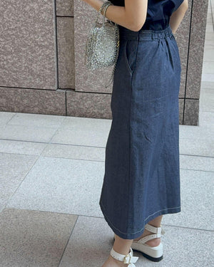 デニムステッチスカート