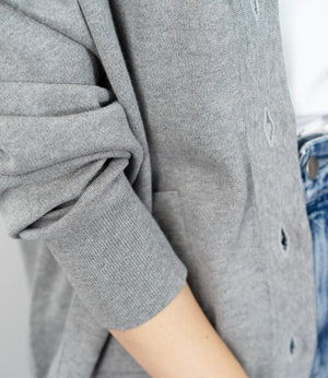 スムース編みルーズニットカーディガン