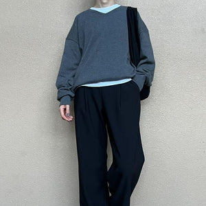 カシミアVネックニット