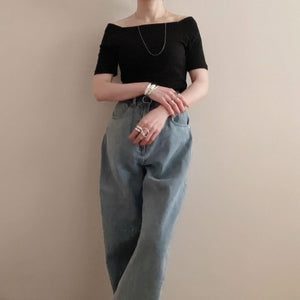 オフショルカットソー