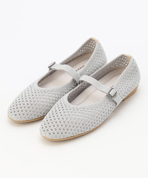 ラウンド メッシュ バレエパンプス