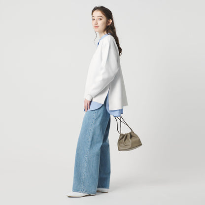 スウェットライク スキッパーニット ‐ウォッシャブル‐