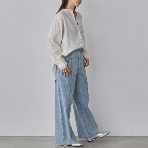 バックコンシャスロングシャツ