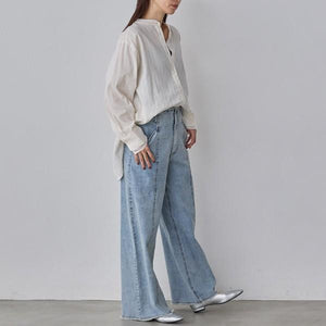 バックコンシャスロングシャツ