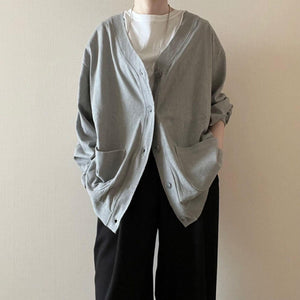 コットンジャージーオーバーカーディガン