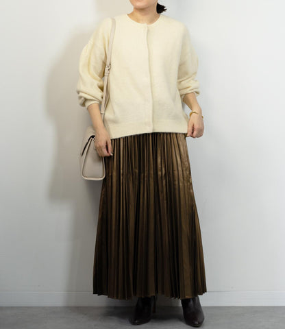 フェイクレザープリーツスカート