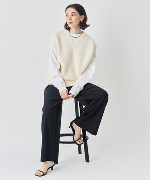 マイビューティ タックワイドパンツ