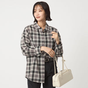 ［size SHORTあり］ウール混ボイル シャツ -ウォッシャブル-