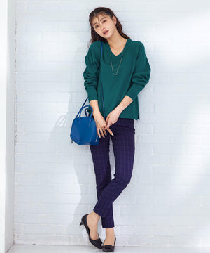 ラグランニットトップス