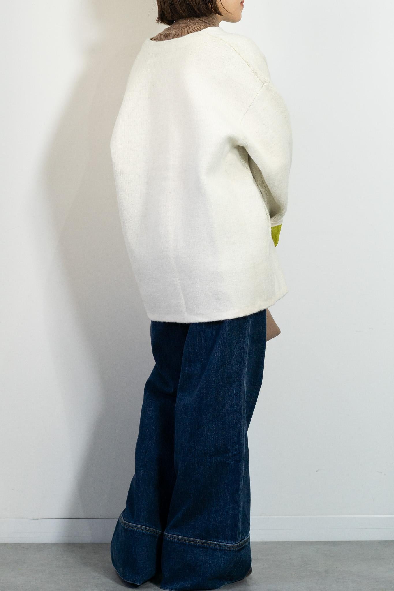 バイカラーミドルコーディガン