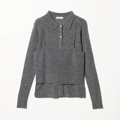 ポロニット カーディガン × ビスチェ ニット セット