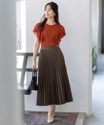 ウーステッドエステル  プリーツスカート