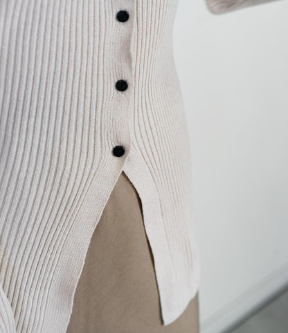 スリムシャツカラーニット