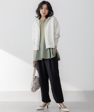 コットンテリー ジップアップ フーディー