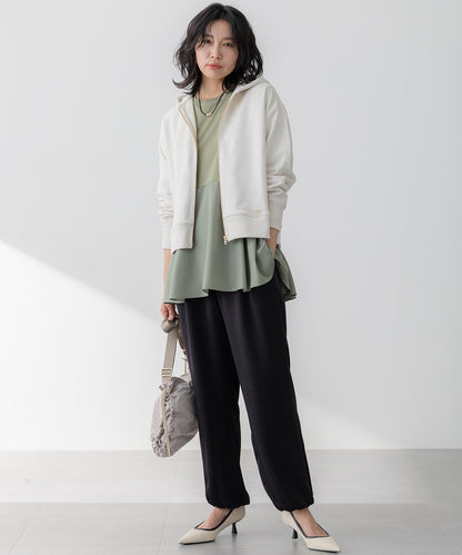 コットンテリー ジップアップ フーディー