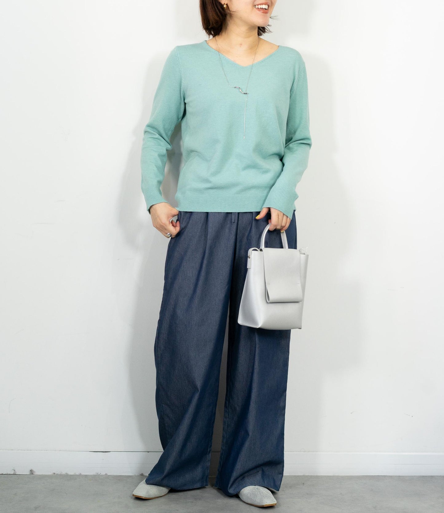 デニムライクイージーパンツ