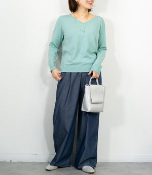 デニムライクイージーパンツ