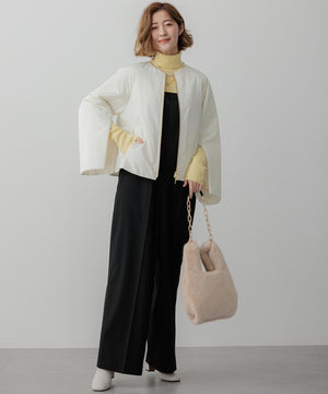 ウーステッドウール リブタートルネック ニット