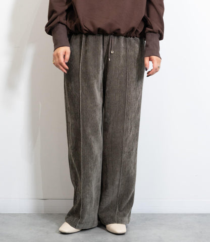 起毛ピンタックイージーパンツ
