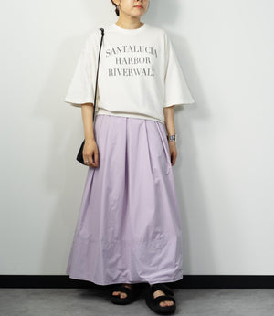 フレア袖レタリングTシャツ