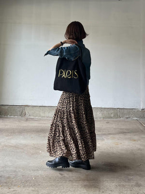 レオパードティアードスカート