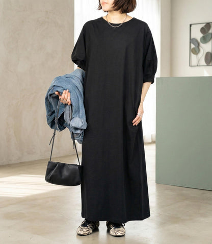 コクーンスリーブストレートワンピース