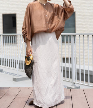 2wayシアーサテンブラウス