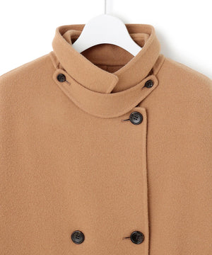 ウールライトリバー ポンチョシルエット コート